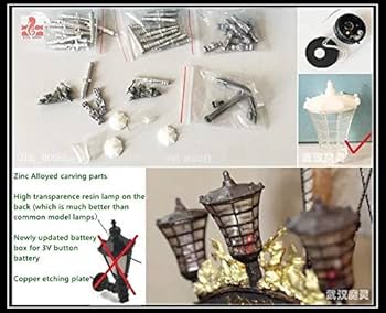 Amazon.com: The Black Pearl Golden Version 2023 Wood Model Ship